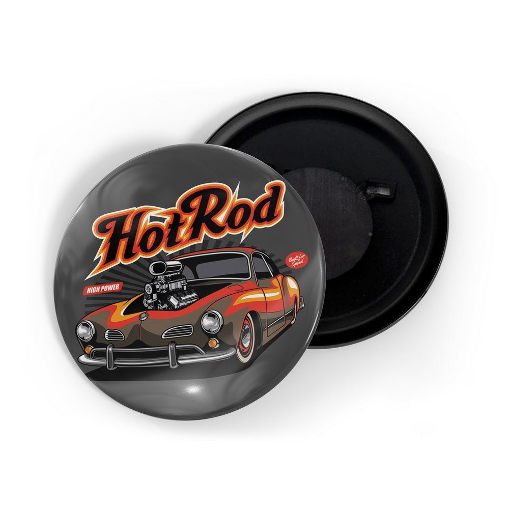 dhcrafts Fridge Magnet Grey Classic legend Vitnage Car Automobile D31 Glossy Finish Design Pack of 1 (58mm)